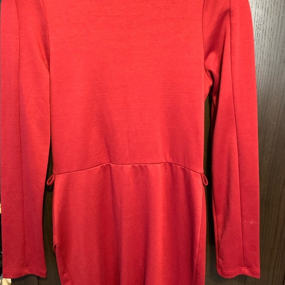 Burgundy asymmetrical dress Medium - Picture 4 of 5